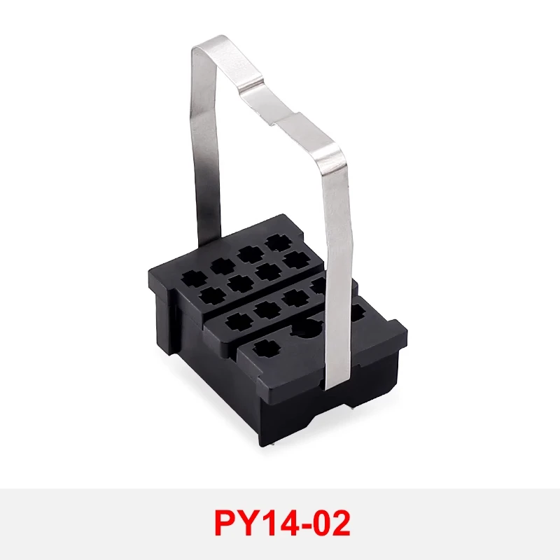 ENMG PCB Mount Relay Socket Base PT08-0 PT14-02 PY14-02 8-Pin 14-Pin Solder Type Relay Holder for Intermediate Relays