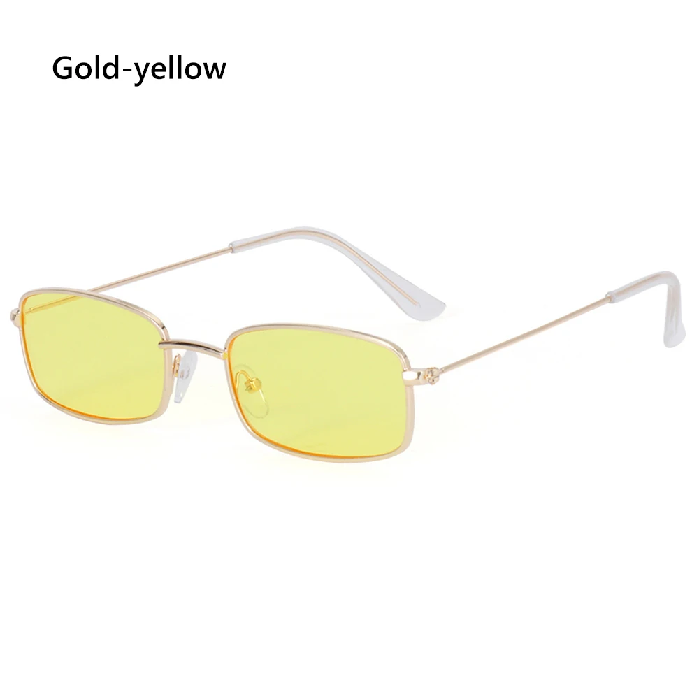 Goggles Eyewear UV400 Small Oval Women's Sunglasses Brand Shades Metal Sun Glasses Vintage Rectangle Sunglasses