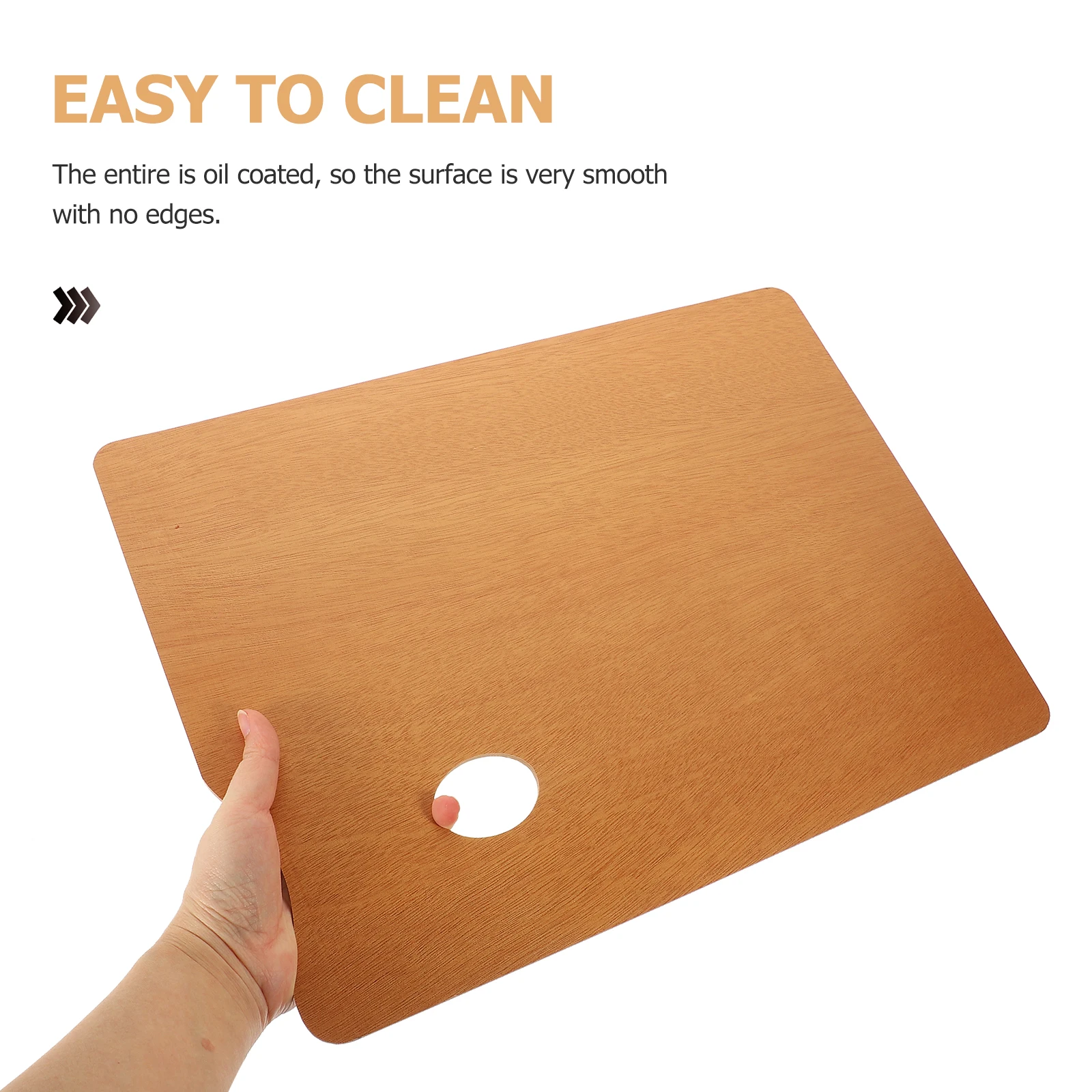 

Premium Wood Oil Painting Palette 20x30cm Vintage Design No Sharp Edges Comfortable Hold for Professional Art Creation Supplies