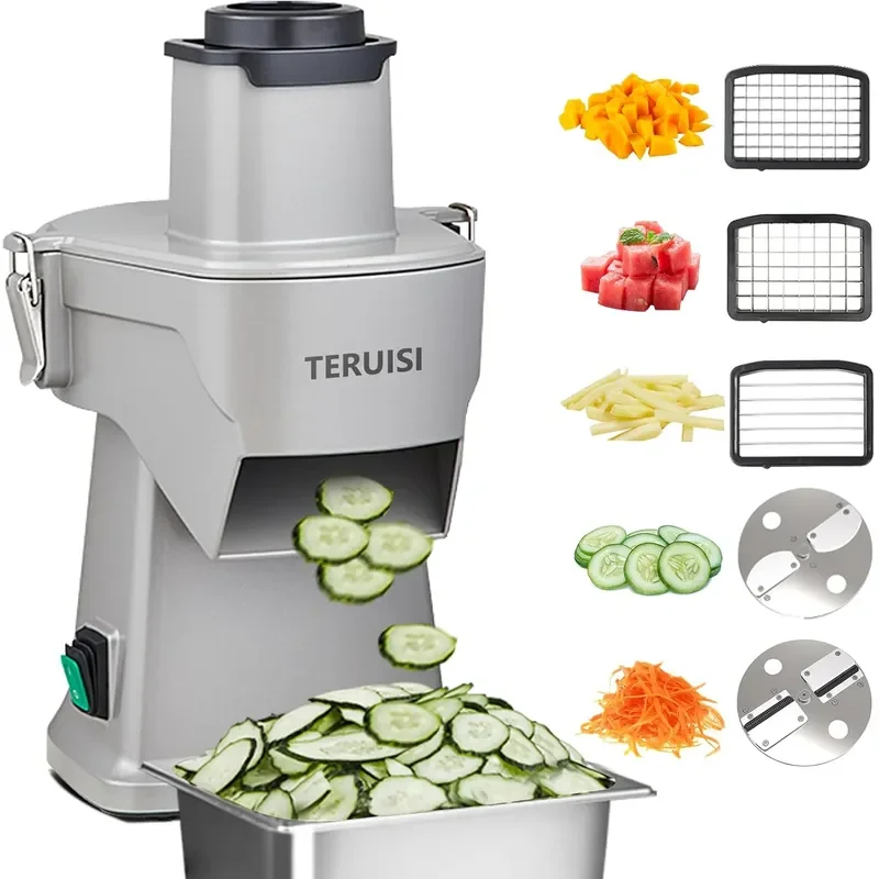 4-In-1 Electric Vegetable Chopper 200W Vegetable Slicer Food Processor Veggie Food Cutter With Slicing Shredding Dicing And