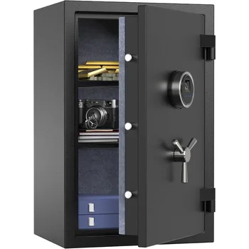 Christmas.home.Biometrische vingerafdruk brandwerende kluis, digitale, vuurvaste huiskluis voor gelddocumenten, sieraden en meer, 2.12 Cu