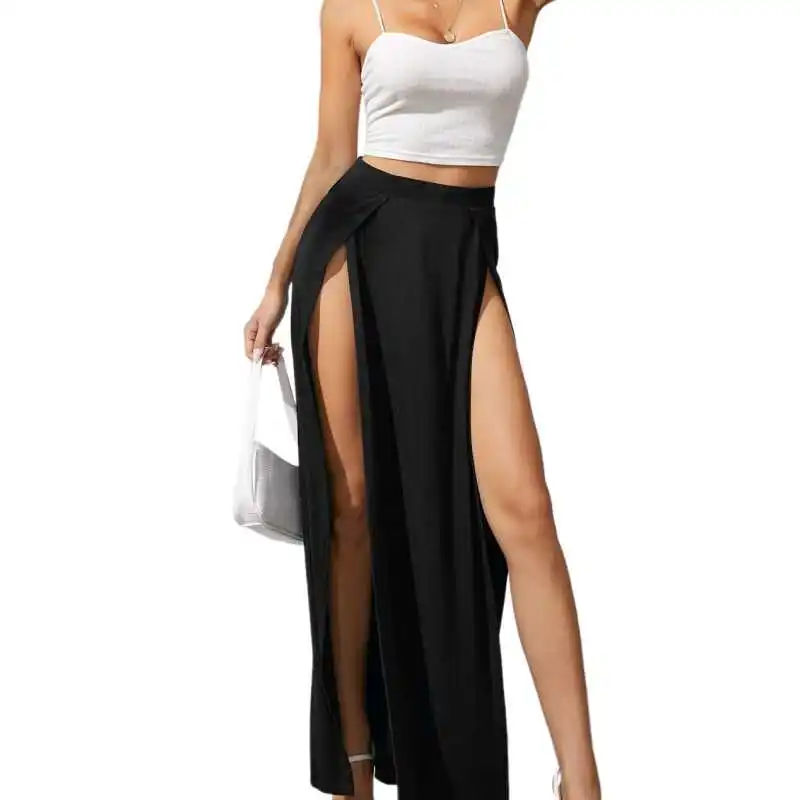 

Сексуальная юбка f-длины Dr Beach Vaion Long Dr Street Sle с высокой талией трапециевидной формы из другого материала Fem Trendy Hot Girl