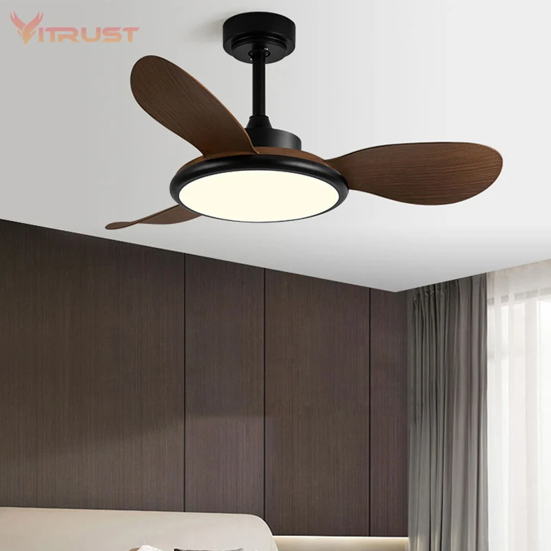 

Modern 3 Blades Reversible Quiet Ceiling Fan Lamp Large Ceiling Fan with LED Light Kit Remote Control 6-speed Timer for Bedroom