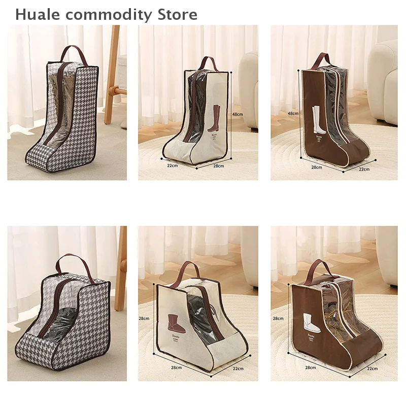 Sacos de armazenamento de sapatos capa longa equitação botas de chuva organizador à prova de poeira portátil viagem zíper bolsa acessórios suprimentos item