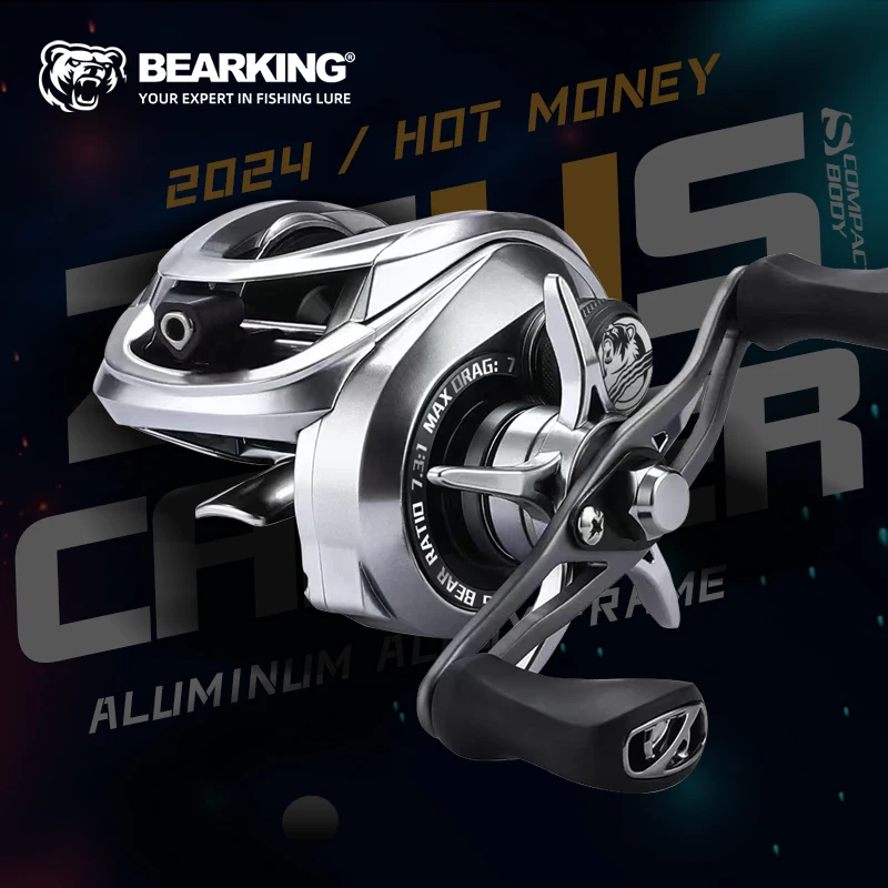 BEARKING Brand New Zeus-HAD 9BB 161g Light Drag System 7Kg Max Power Carbon Fiber 7.3:1 High Speed Ratio Baitcasting Reel