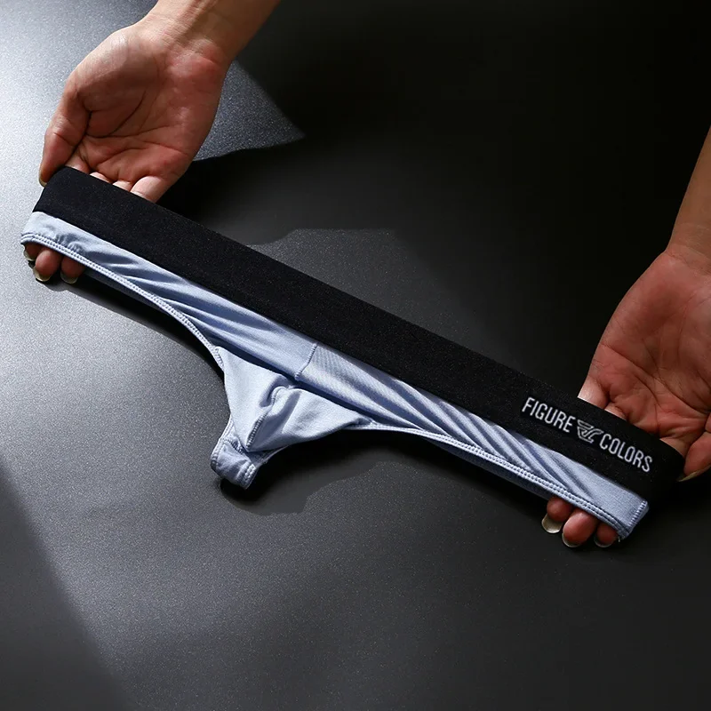 Modal T-back Thongs Men Sexy G-string Soft Underpants Bulge Pouch Panties Breathable Underwear Lingerie Elastic Knickers Bikini