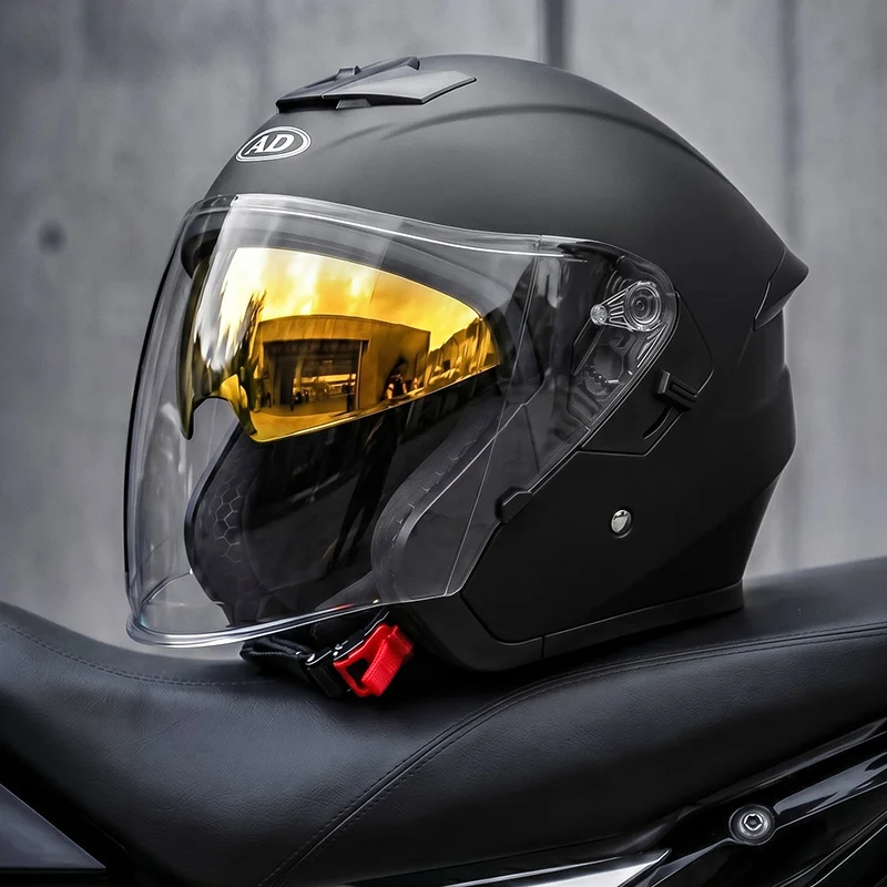 Dot Certification Abs Open Face Ad Motorcycle Helmet with Dual Visor New Condition for Outdoor Sports Safety Factory Wholesale