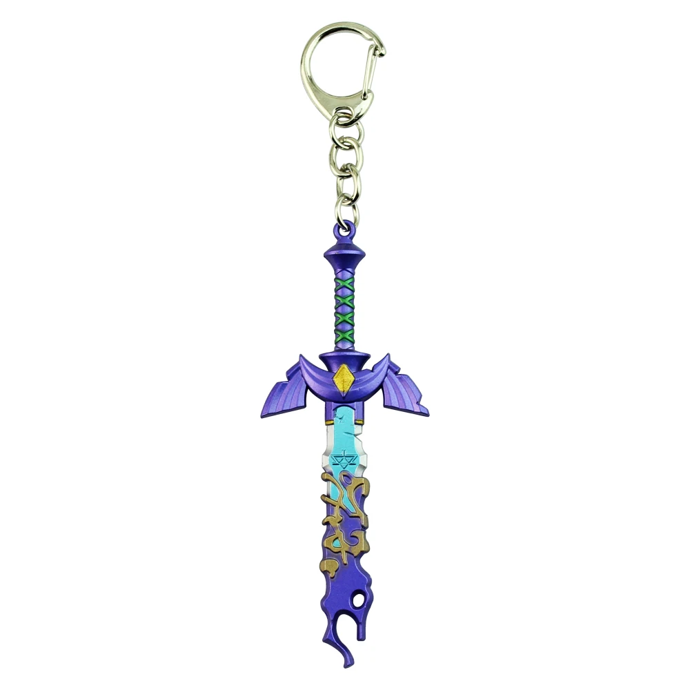 Zeldas Master Sword Keychain Tears of The Kingdom Link Hero Hylian Shield Pendant Keyring For Fans Collect Jewelry Chaveiro image 6