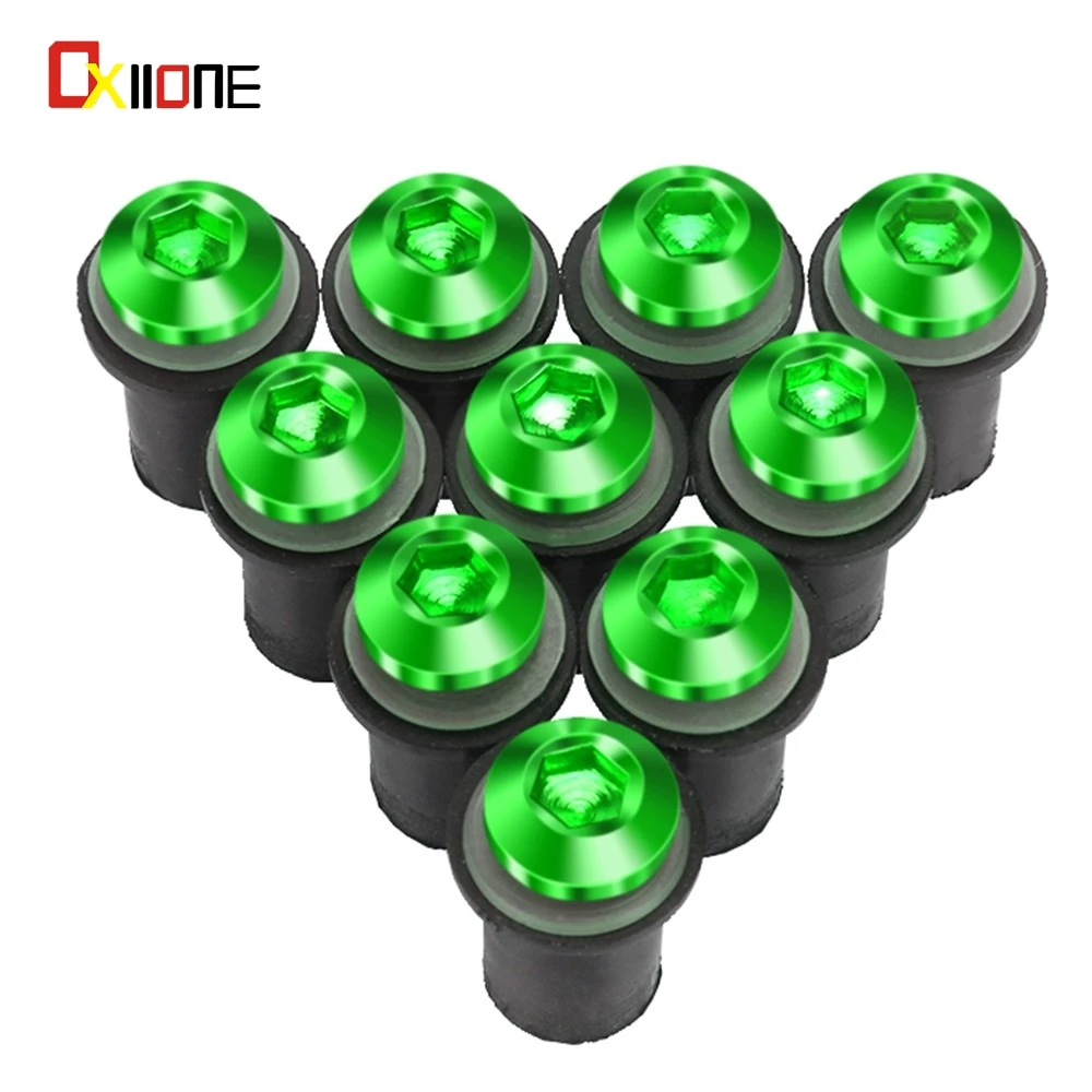 

10pcs M5 Windshield Screw Nut Sets Windscreen Bolt Kit For KAWASAKI Z300 Z400 Z650 Z500 Z750 Z750L Z750R Z750S Z800 Z900 SE RS