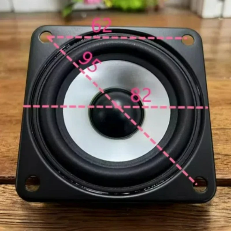 SOTAMIA 2Pcs 3 Inch Full Range Audio Speaker 8 Ohm 5W Dual Magnetic Rubber Edge Long Stroke Active Audio for Bookshelf Speakers