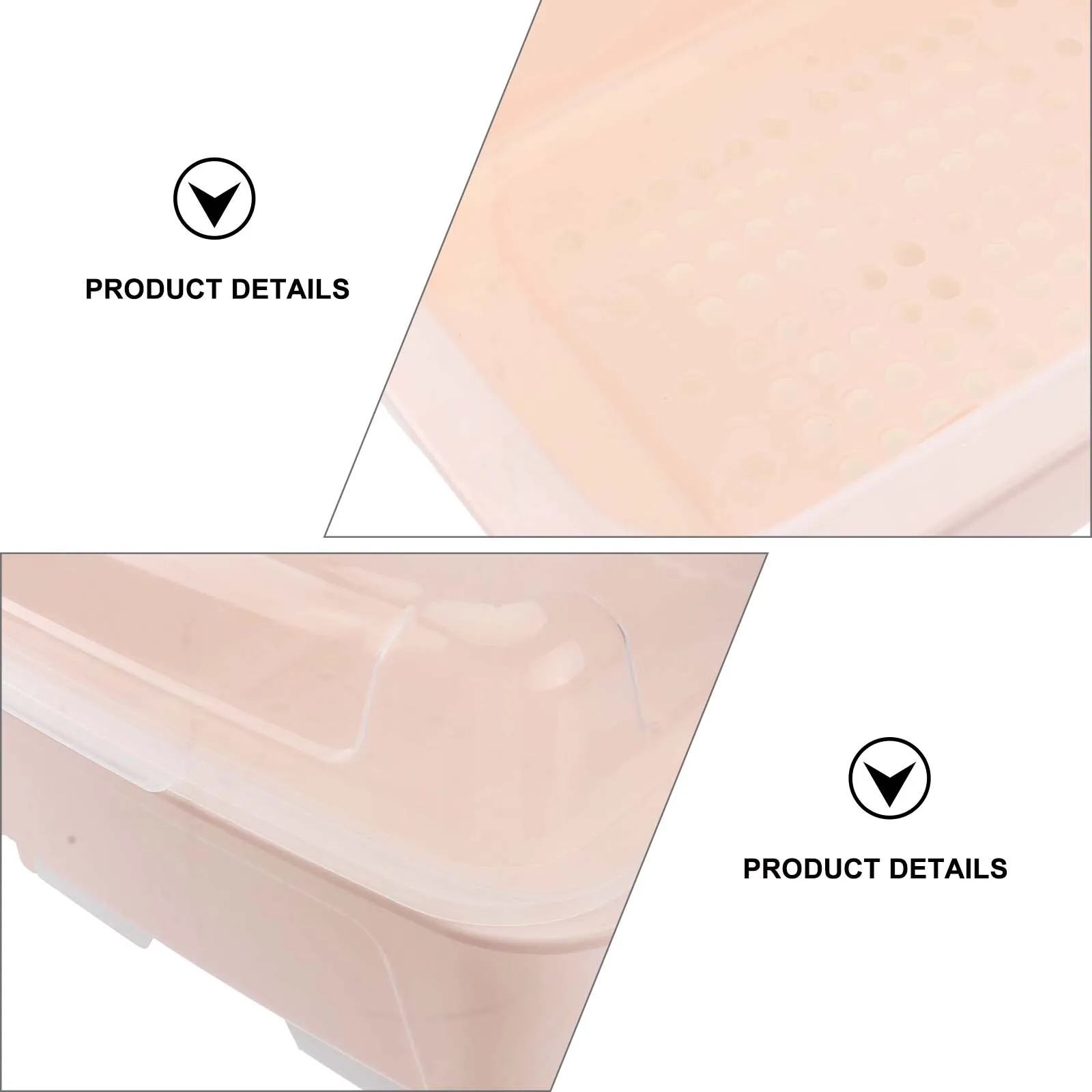 

Plastic Kitchen Storage Box Transparent Friendly Long Lasting Water Draining Tableware ganizer Large Capacity