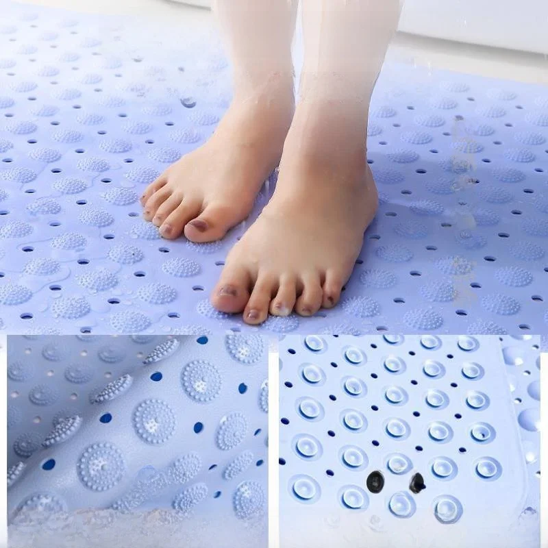 

Противоскользящий коврик для ванной комнаты для пожилых людей и детей, напольный коврик для туалета, домашний, нескользящий, экологичный, на присосках, квадратный коврик для душа