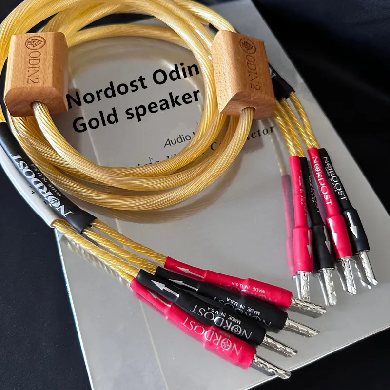 HiFi Nordost Odin Gold Speaker Cable Sterling Silver Loudspeaker Wire with  Silver Plated Sawtooth Type Banana Plug diameter4.5