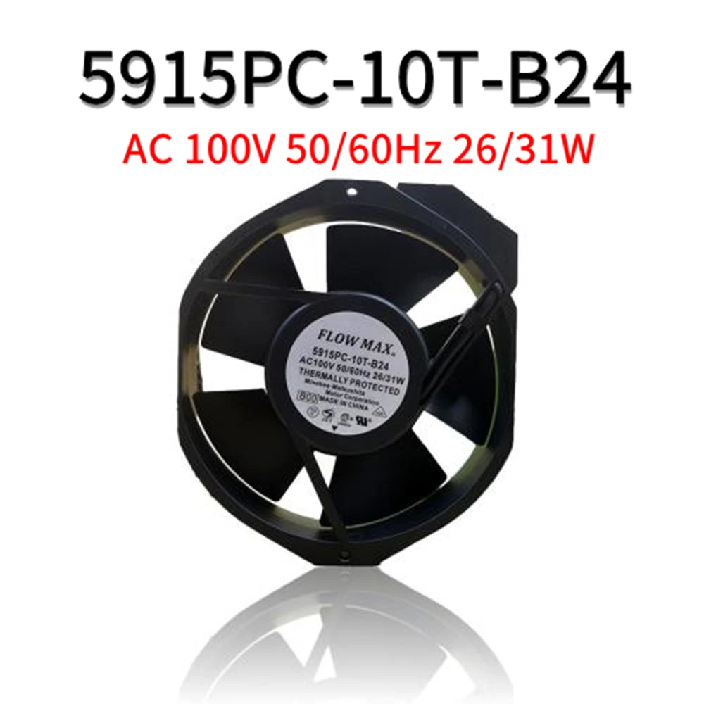 

Cooling Fan FLOW MAX 5915PC-10T-B24 AC 100V 50/60Hz 26/31W 17238 172x172x38mm Server Cabinet Axial Fans