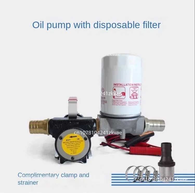 24V/12V/220V Pump, Self-priming , Diesel Oil Transfer with Washable Filter