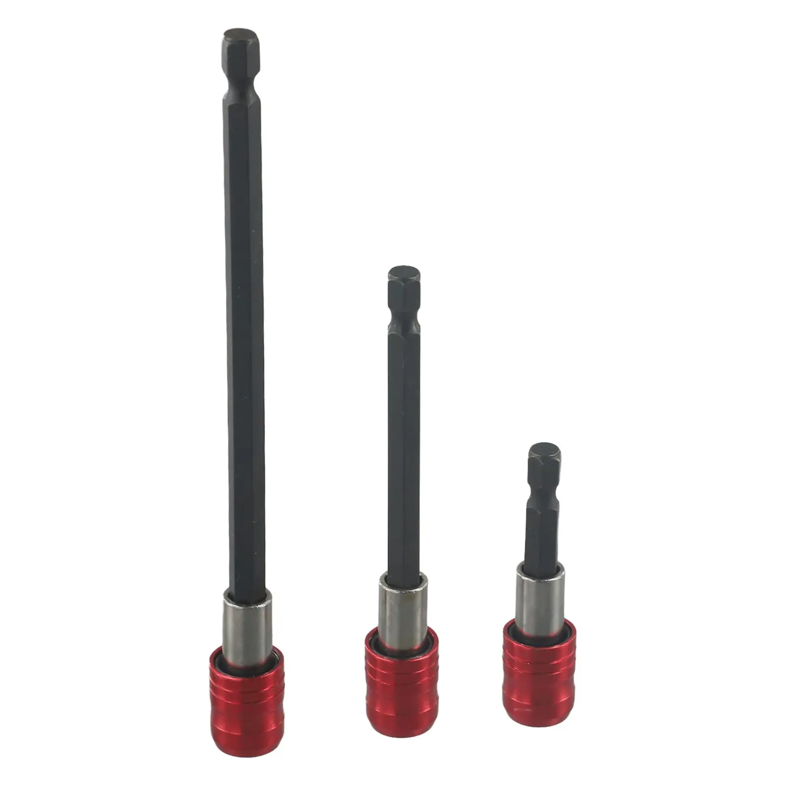 3Pcs 1/4 Hex Shank Drill Bit Holder Extension Magnetic Extra Long Quick Release Driver Bar Attachment Adapter Rod Hand Tool