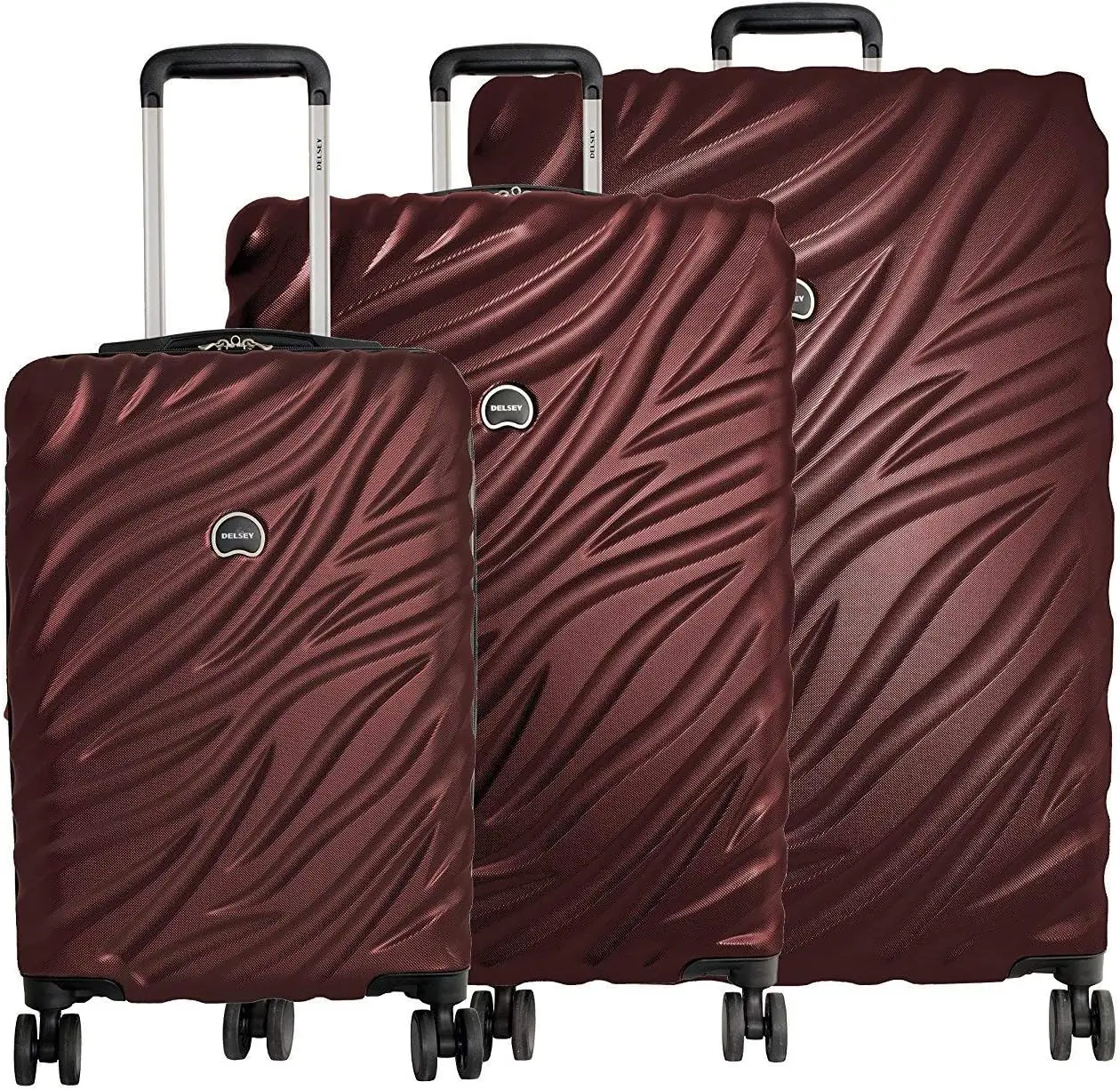 DELSEY PARIS Alexis Durable Luggage Set, Expandable & Lightweight 4-Wheel Spinners, Easy Grip handles for Smooth Journeys,