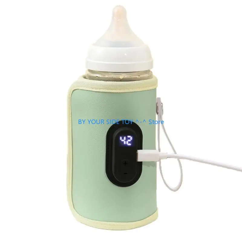 Baby Nursing Bottle Sleeve Case Portable Milk Bottle Warmer with Digital Display U6XE