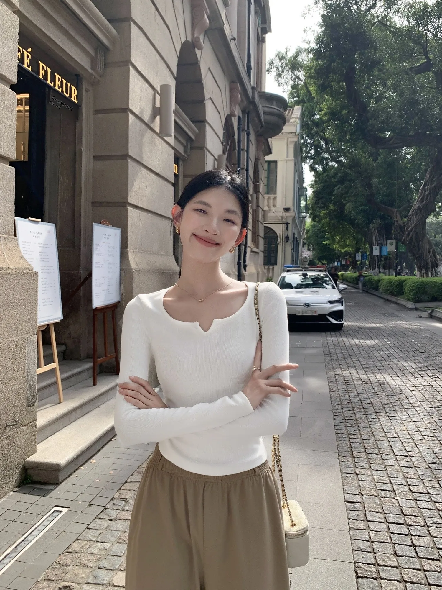 

Mulvan Women's Bla Knitted Long Sve T-irt Slim Fit ort Sle Base irt Top for Autumn Cotton Spandex Blend