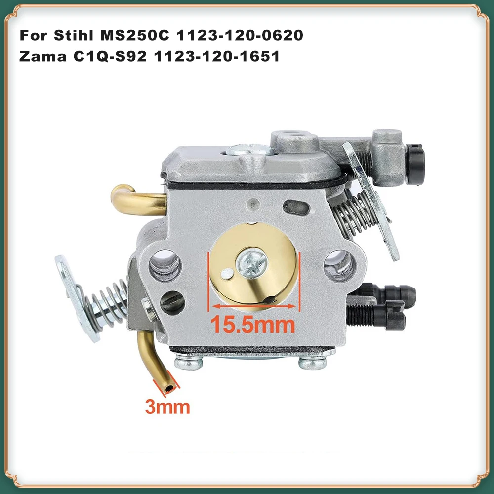 

Carburetor for Stihl MS250C Chainsaw - Replaces Zama C1Q-S92 & OEM 1123-120-0620 1123-120-1651
