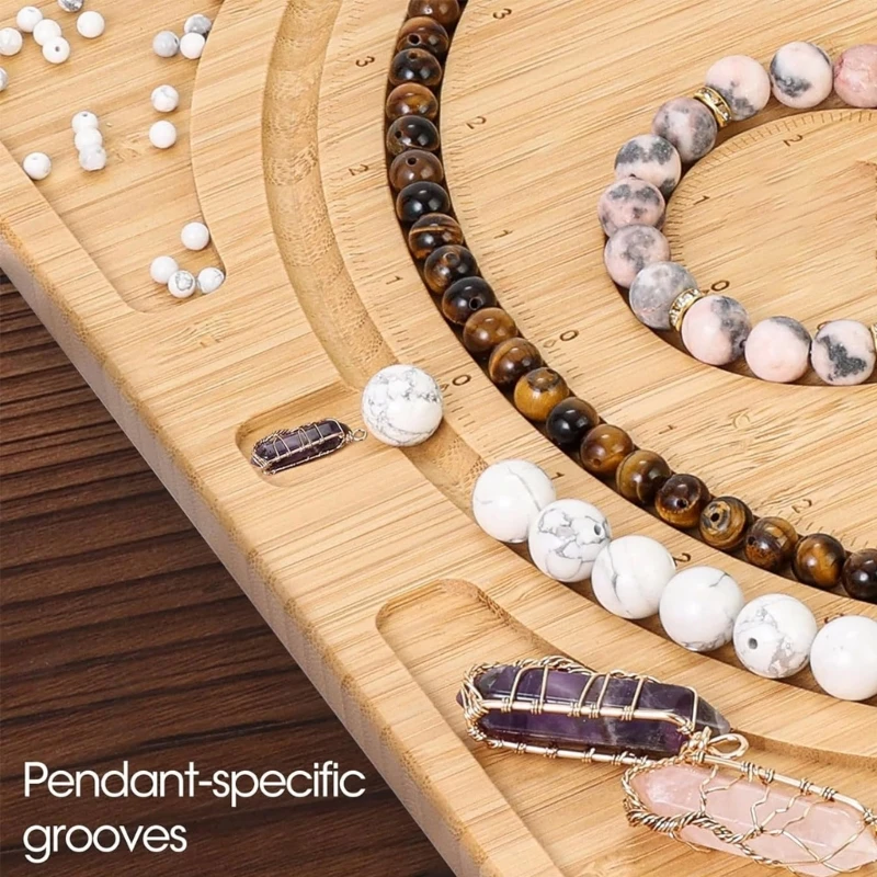 Jewelry Beading Designs Tray Wooden Bead Board for Bracelets, Necklaces Making