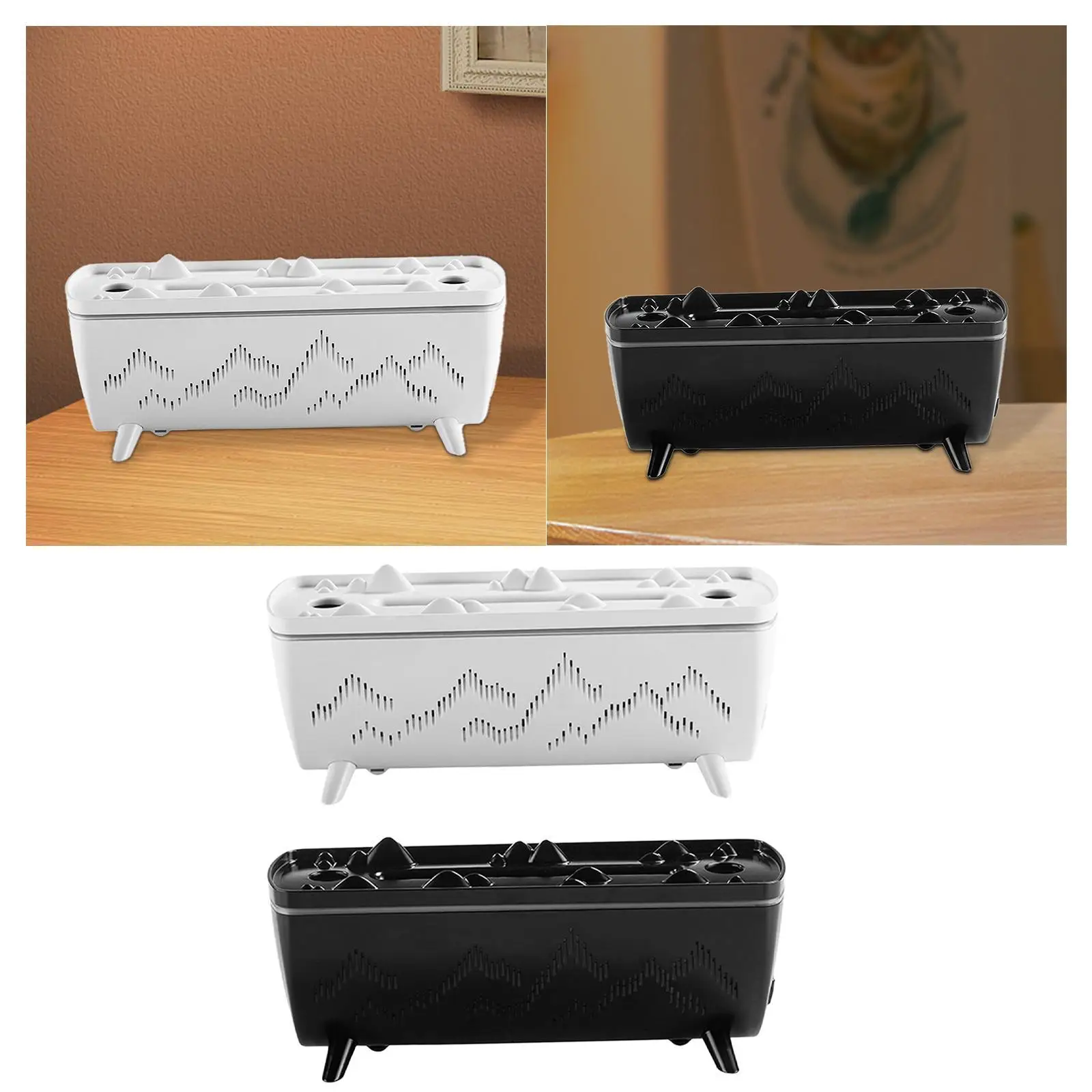 Humidificador difusor de llama con protección de apagado automático sin agua, máquina de Aroma silenciosa, difusor de Aroma con Control remoto de llama de 3 colores