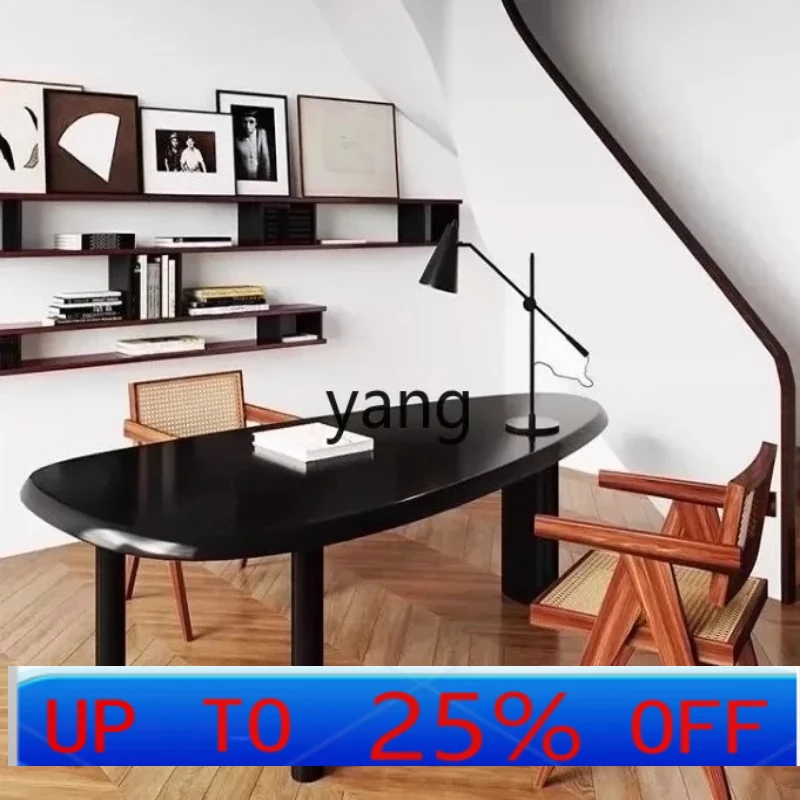 

LH solid wood special-shaped meal desk integrated home study computer desk desk