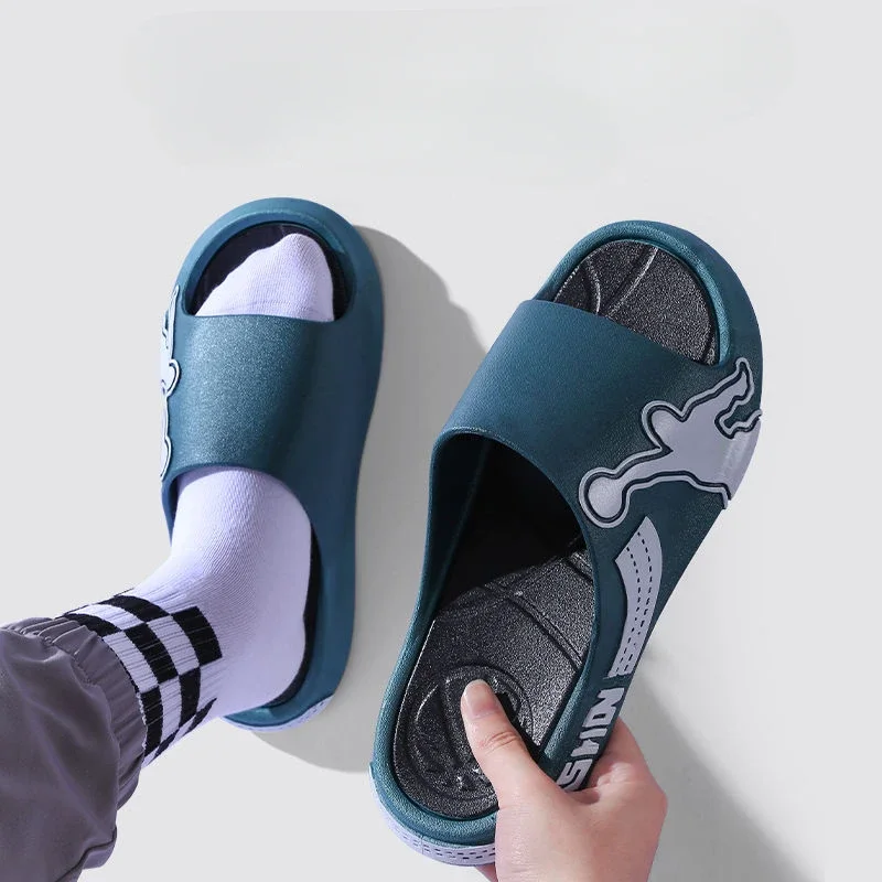 House Indoor Shiatsu Men\'s Shoe Living Room Male Slipper Slides Flip Flops Walk Around Home Bathroom 2025 Style Y2k Trend Eva