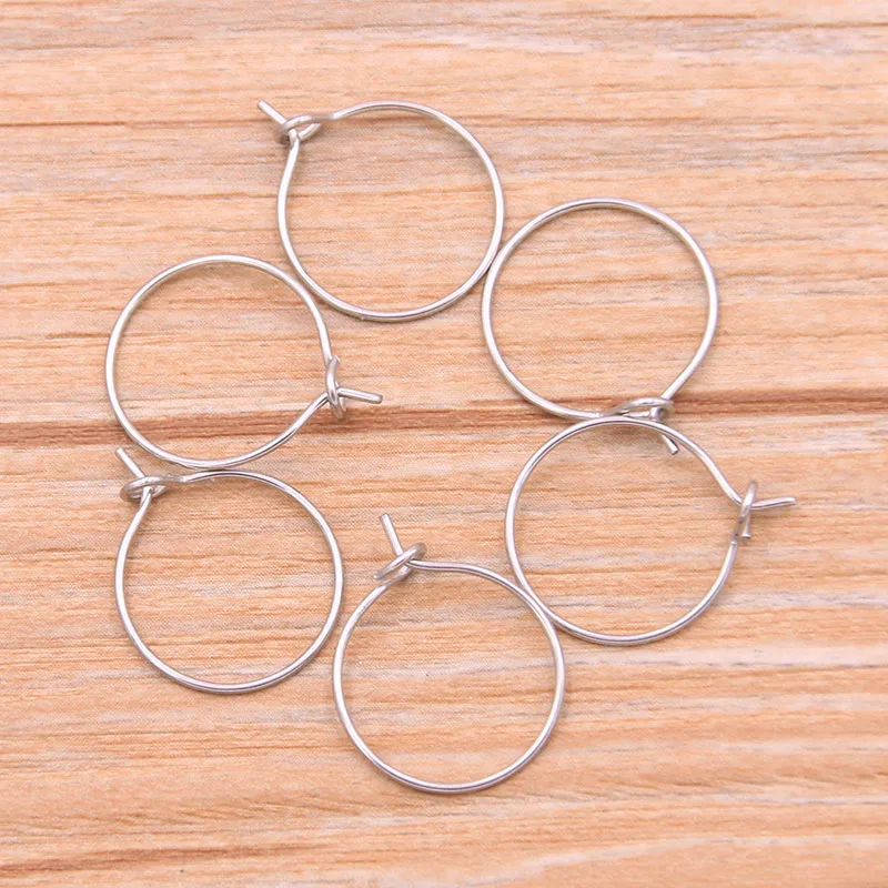 40pcs 7 Size Shaped Ring Round Charm Stainless Steel Pendant Open Bezels Hollow Pressed Resin Frame Mold DIY Jewelry Making image 4