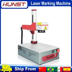 Hunst piccola macchina per marcatura Laser, 30W 50W portatile, pieghevole, Mini incisore in fibra, regalo per marcatura fai da te, incisione di gioielli in metallo