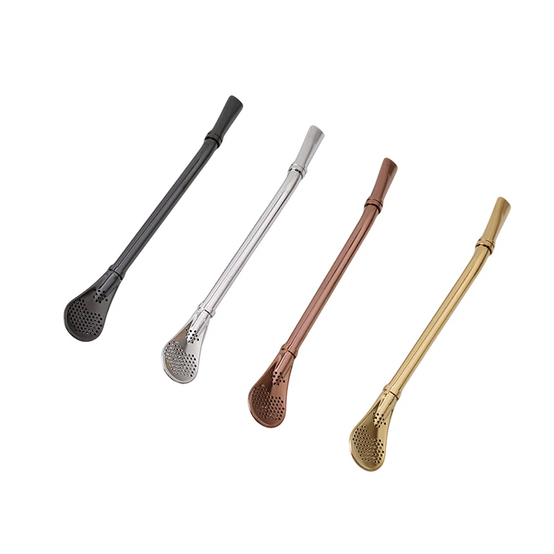 Handmade Stainless Steel Drinking Straw Filter Yerba Mate Tea Bombilla Gourd Washable Practical Tea Tools Bar Accessories