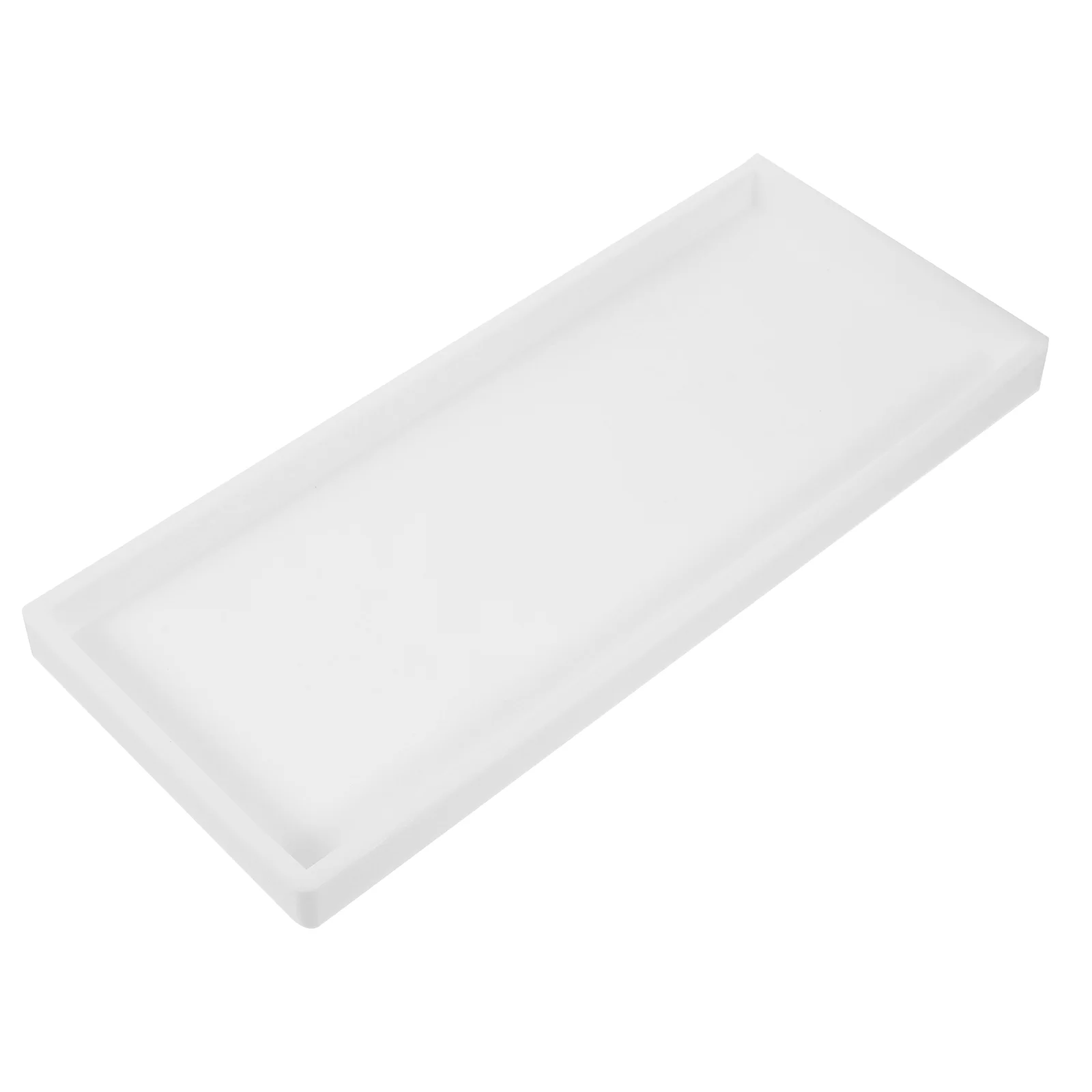 Silicone Tray Bathroom Organizer Tub Vanity Dresser Jewelry Silica Gel Counter Desk