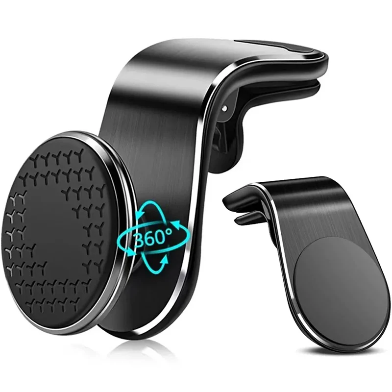 

Магнитный автомобильный держатель для телефона, магнитное крепление для вентиляционного отверстия, вращение на 360°, GPS-смартфон, поддержка сотового телефона в автомобильном кронштейне для iPhone Samsung
