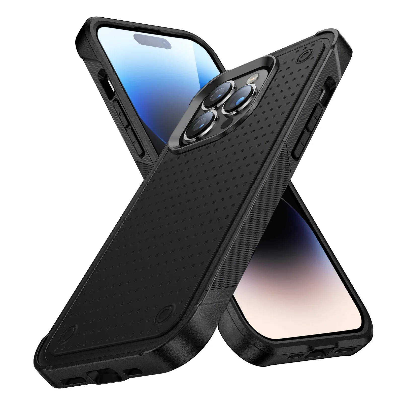 Hybrydowe, odporne na wstrząsy etui na telefon iPhone 11 12 13 14 15 Plus 16 Pro Max XR 8 7 SE 2022 TPU Frame Plastic Back Cover