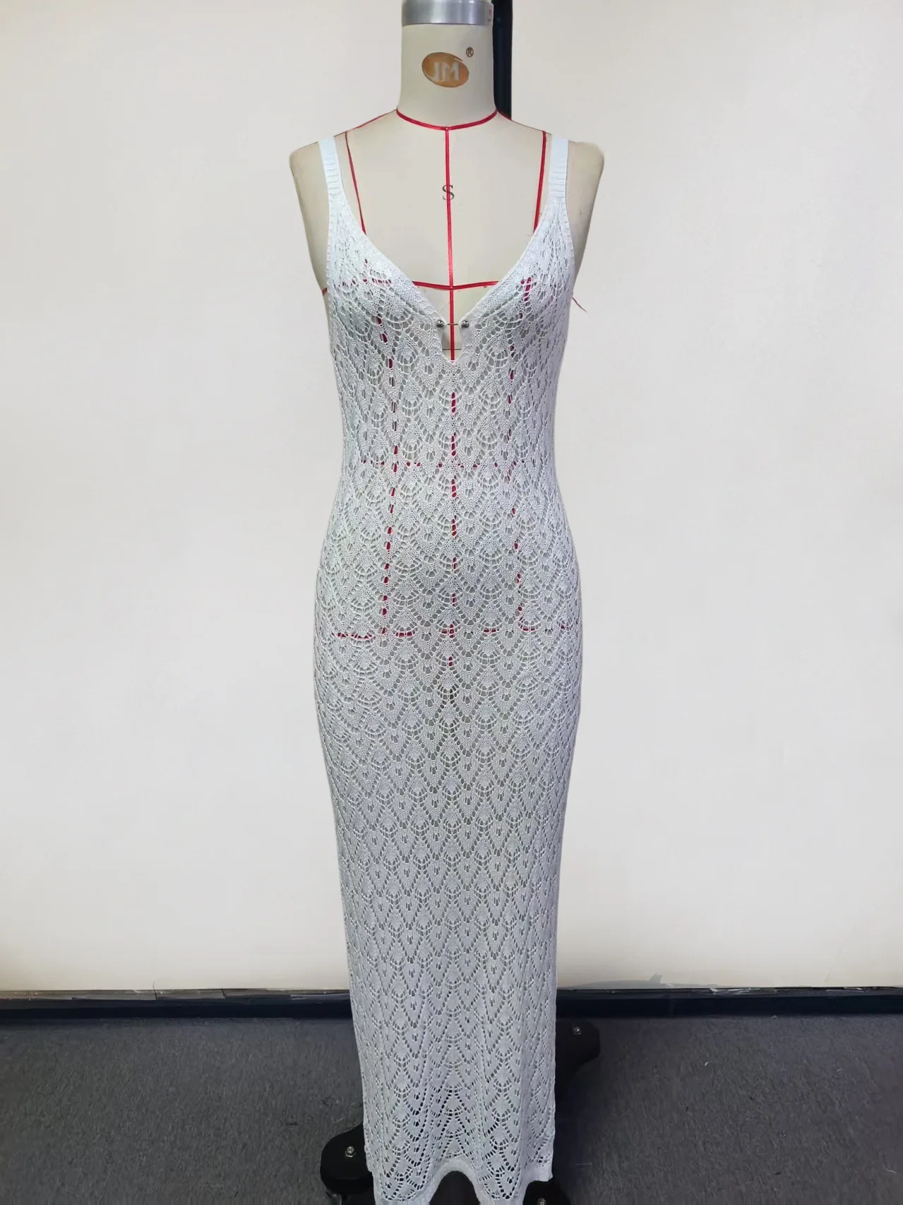 夏のカバーアップ女性水着スパゲッティストラップノースリーブローブ水着 2026 新プリントビーチホリデーマキシドレスカバーアップ