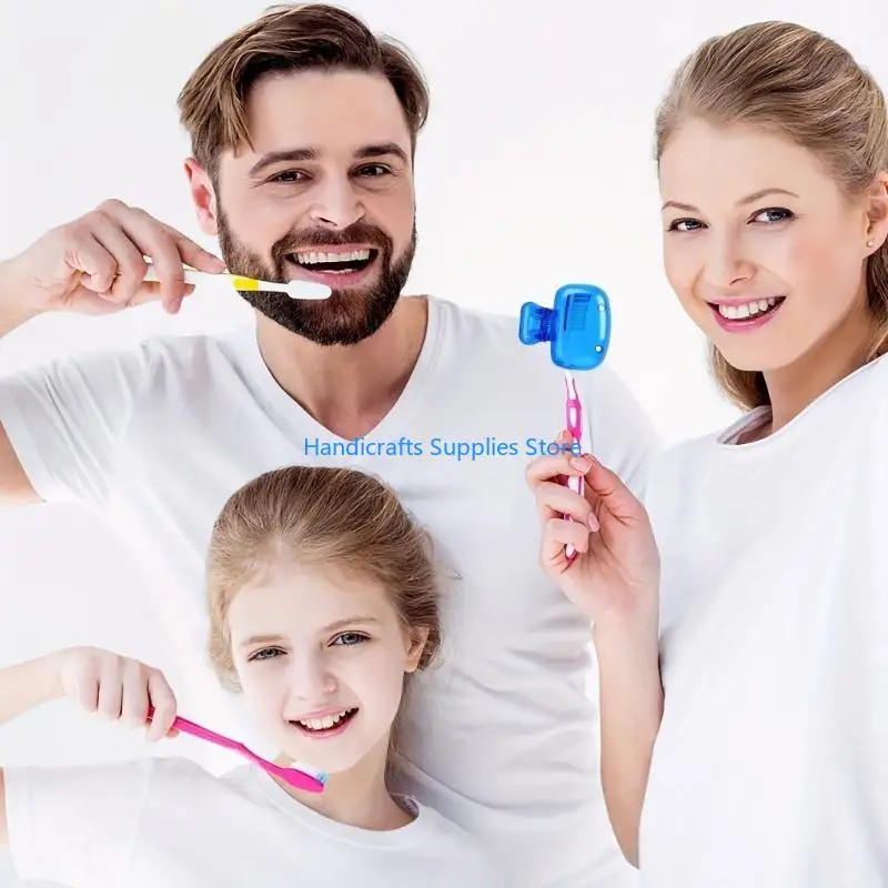 R1WA 5pcs Toothbrush Travel Case Clear Designs Convenient for Gym Daily Use