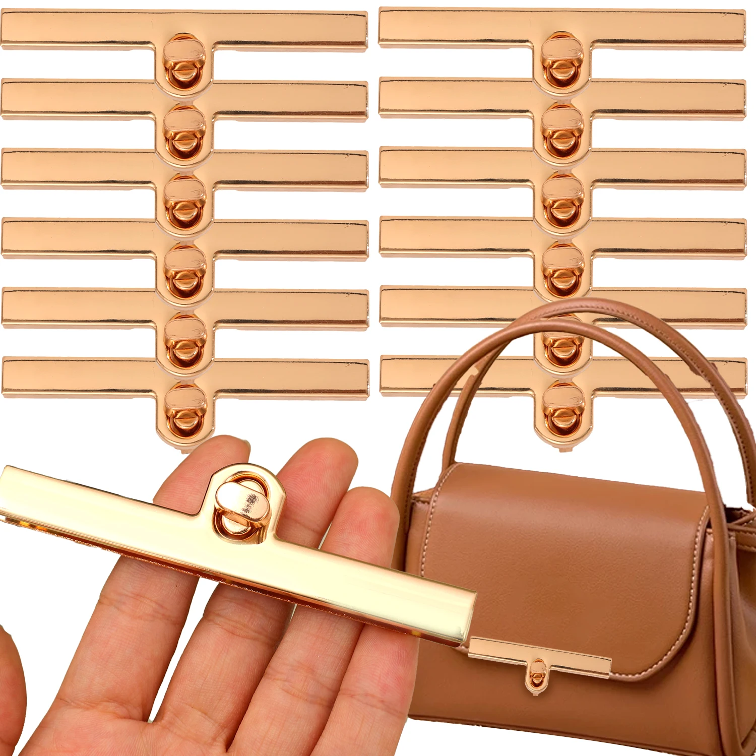 Replacement Bag Lock Clasp 9.8CM Metal Closure Twist Turn Locks Snap Buckles for Handbag Purse Handmade DIY Bag Part Accessories
