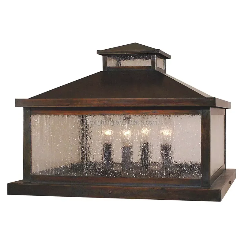 Post Lamp LED Outdoor Waterproof Pillar Lamp Fence Pillar Gate Glass Candle Courtyard Lamp Housing Pier Lights