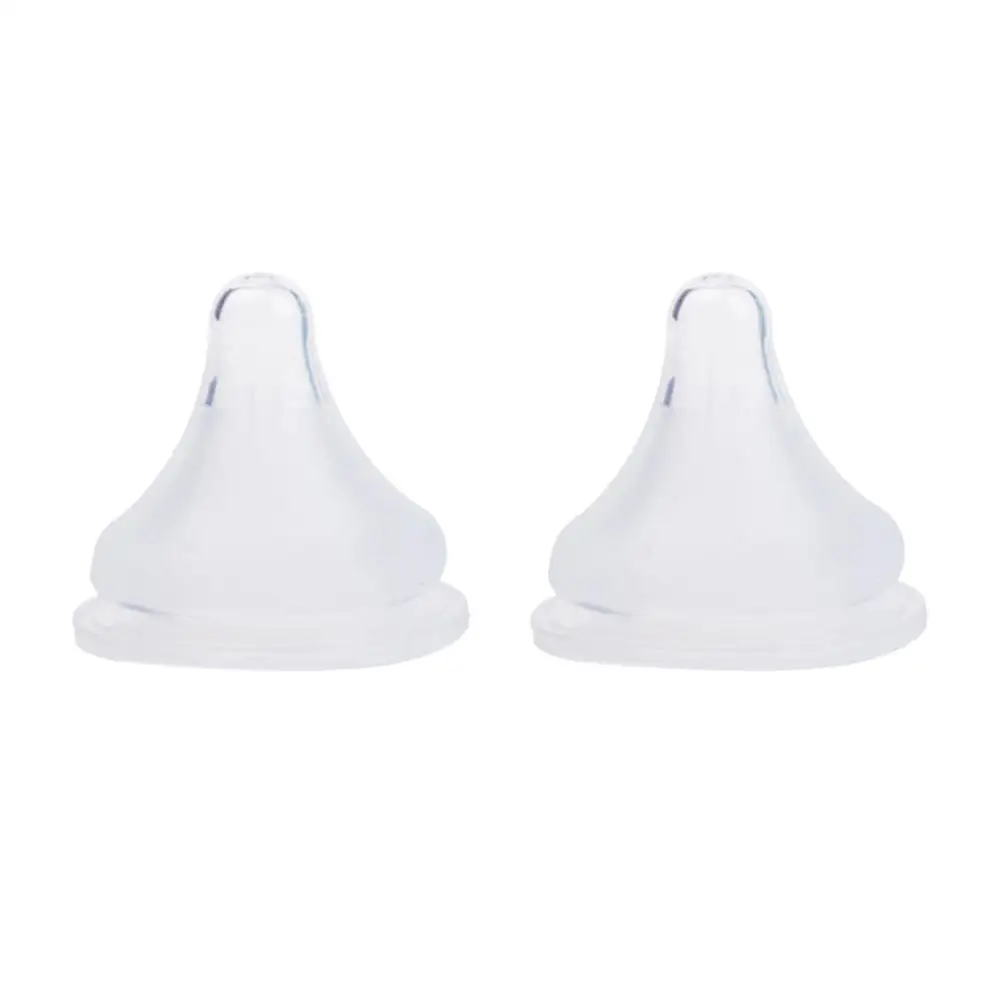 2 Pcs Frosted Pacifier Wide Neck Silicone Fake Simulation Infant