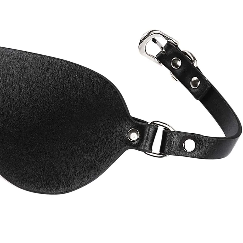 Adult Blindfold Sex Games Faux Leather BDSM Eye Mask For Men Women 18+ Exotic Riveted PU Buckle Sexy Party Club Coslay Mask