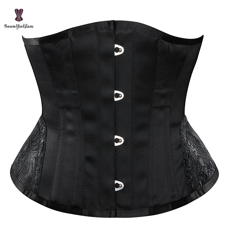 Solid Black Apricot Gothic Vintage Korsett  Height 9.45 Inches 14 Robs Corset Waist Trainer For Women Slimming Belt With Rope