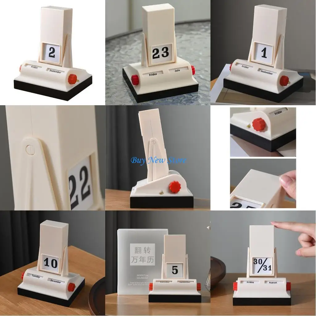 

20CE Retro Calendar Decorative Calendar Desktop Calendar for Home