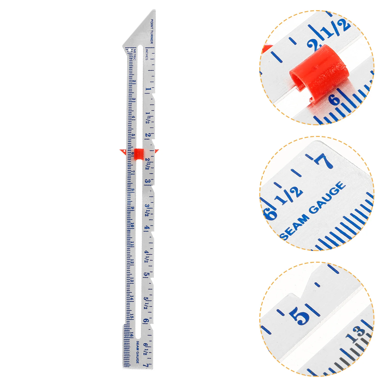 لتقوم بها بنفسك الخياطة مقياس اللحف حاكم المعادن انزلاق قياس قياس النسيج حاكم التماس صياغة اللحف أداة للخياطين الهواة #6