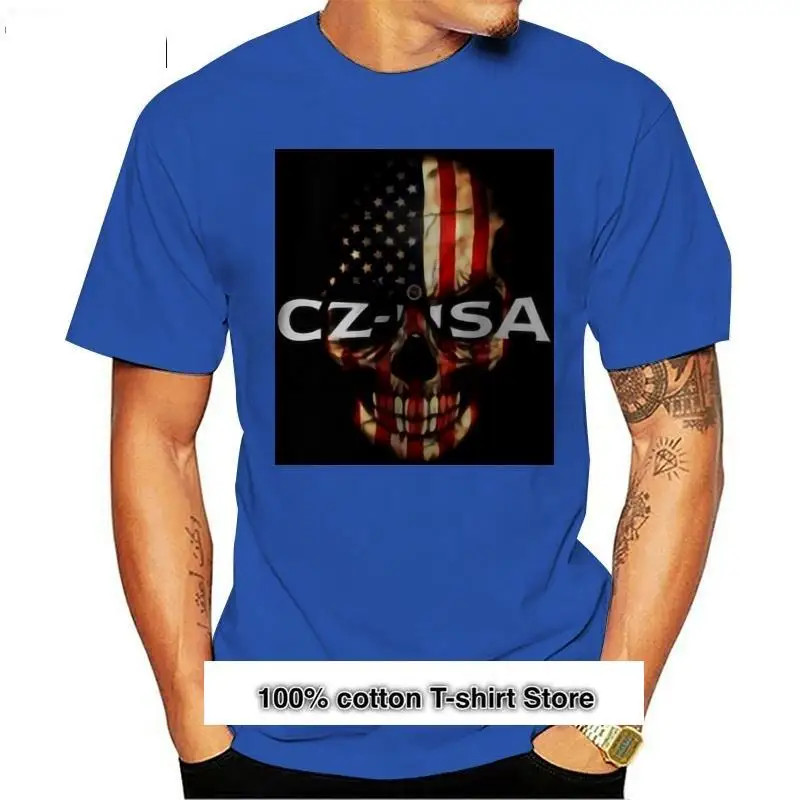 Camiseta de algodón con Logo de Ceska Zbrojovka, ropa de hombre, armas de fuego, CZ, EE. UU.