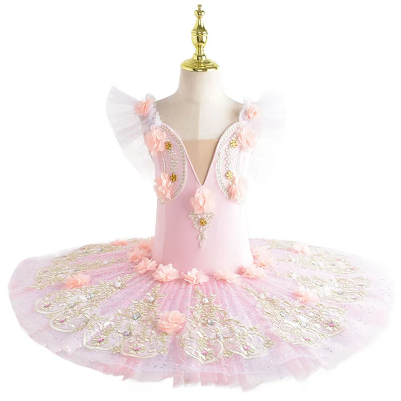 pink-cake-flower-tutu-professional-tutu-adult-ballet-leotard-costumes-ballerina-women-ballet-dance-clothes-kid-child-girls