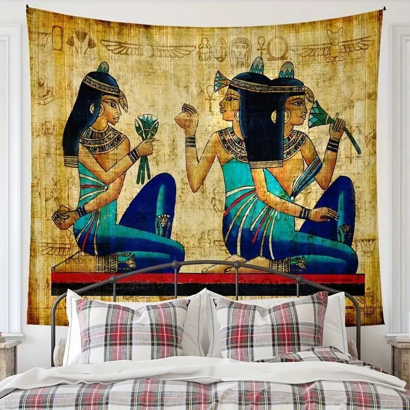 VIKAMA Rainbow Alien UFO Graffiti Tapestry Ins Psychic Hippie Black and White Line Background Cloth Wall Decoration Room Decor