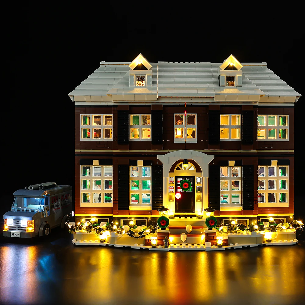 مجموعة إضاءة LED Kyglaring مناسبة لأفكار LEGO Home Alone 21330 مصباح ديكور وليس مكعبات البناء