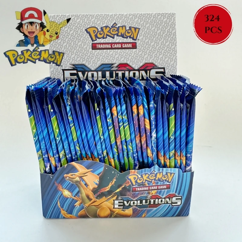 New 324 Boxed Pocket Monster Shining Destiny Style English Booster Trading Game Collection Card Toys Children\'s Birthday Gifts