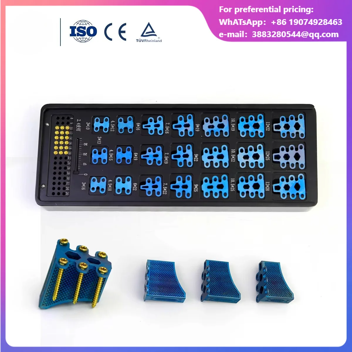 Veterinary Orthopedic Plates 3D Printed TTA Rapid Surgical Instrument TTA Instrument Kit