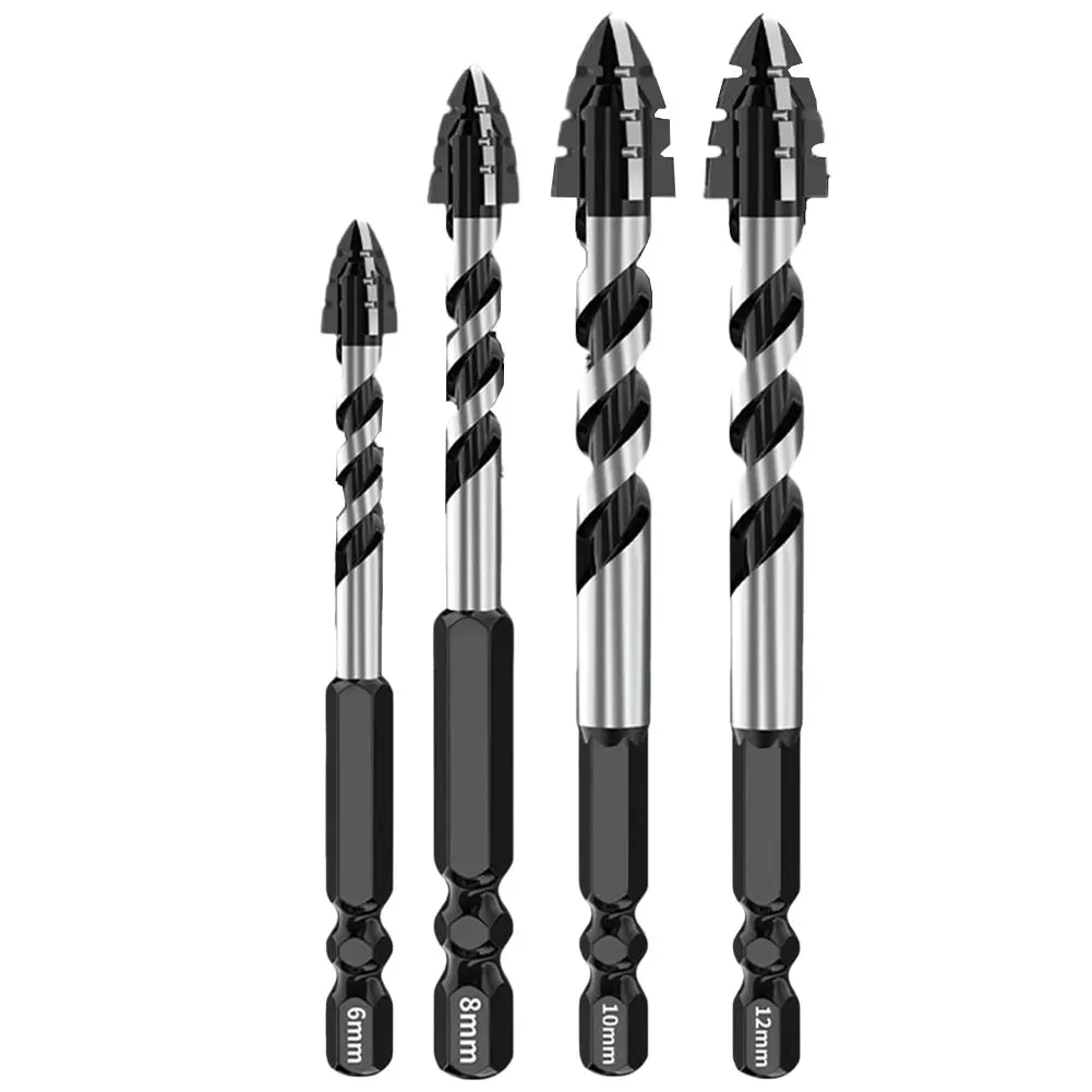 

Треугольное эксцентриковое сверло для стеклянной плитки, цемента, гранита, керамической каменной плиты, инструмент для пробивания шестигранного хвостовика с четырьмя канавками